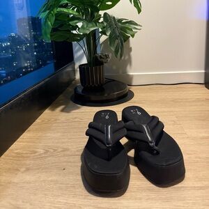 H&M Black Platform Sandals